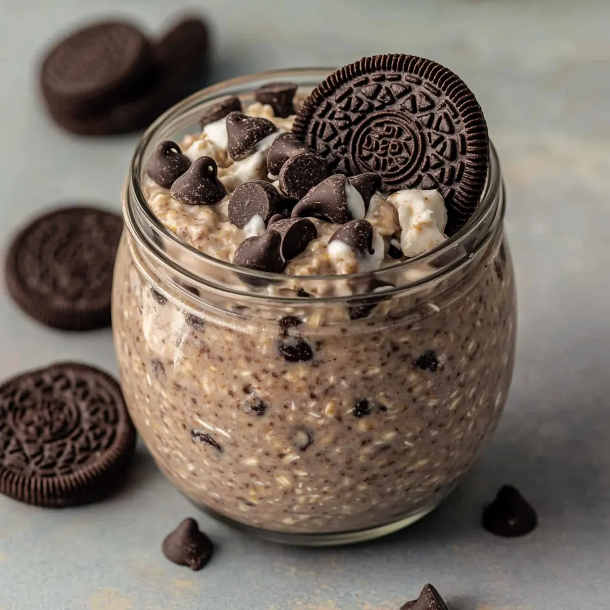 Creamy Prep Cookies and Cream Oreo Overnight Oats Delight