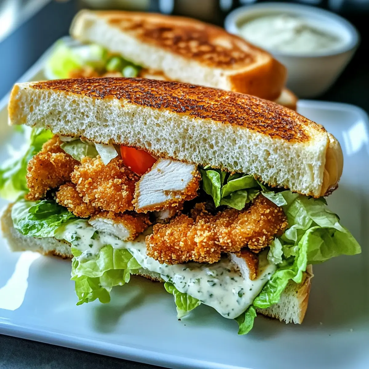 Crunchy Chicken Caesar Sandwich for a Flavor-Rich Delight