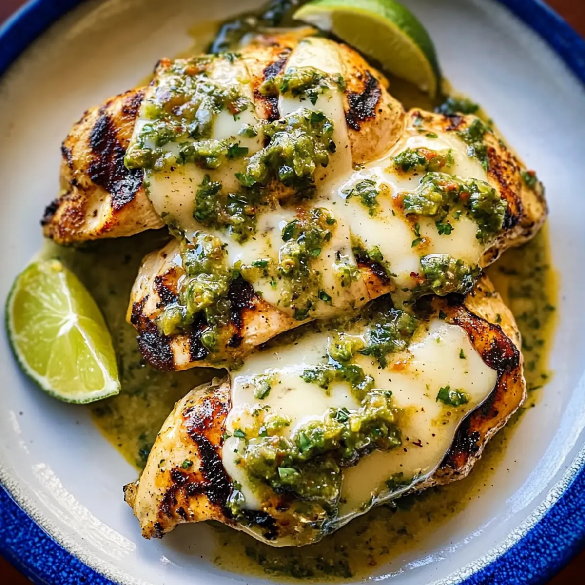 Savor Cheesy Grilled Salsa Verde Pepper Jack Chicken Tonight