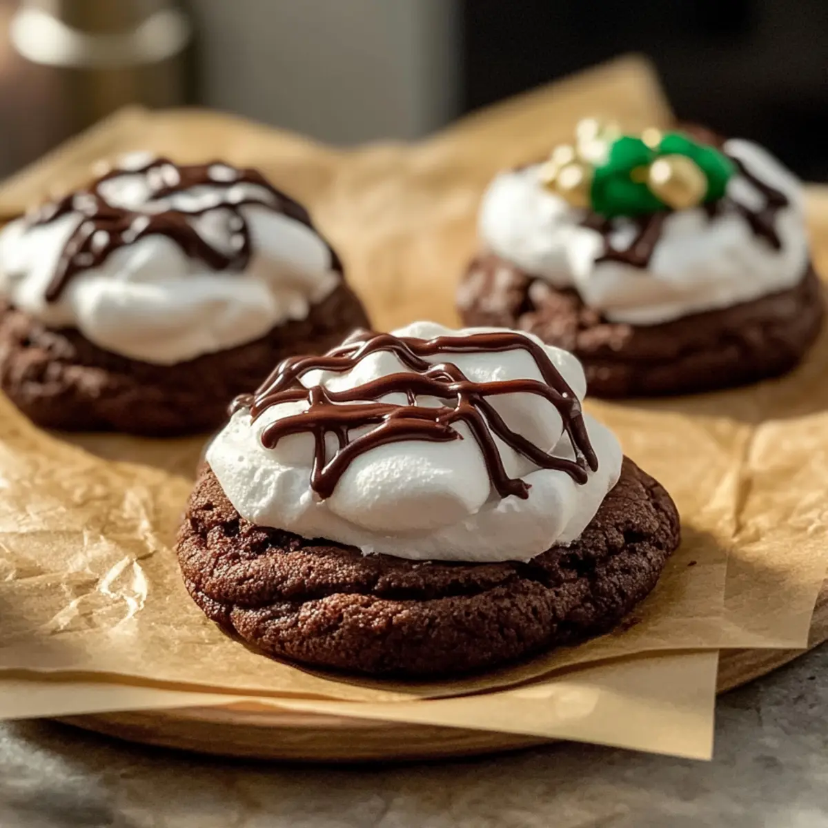 Warm Up with Hot Cocoa Cookies and Marshmallow Frosting