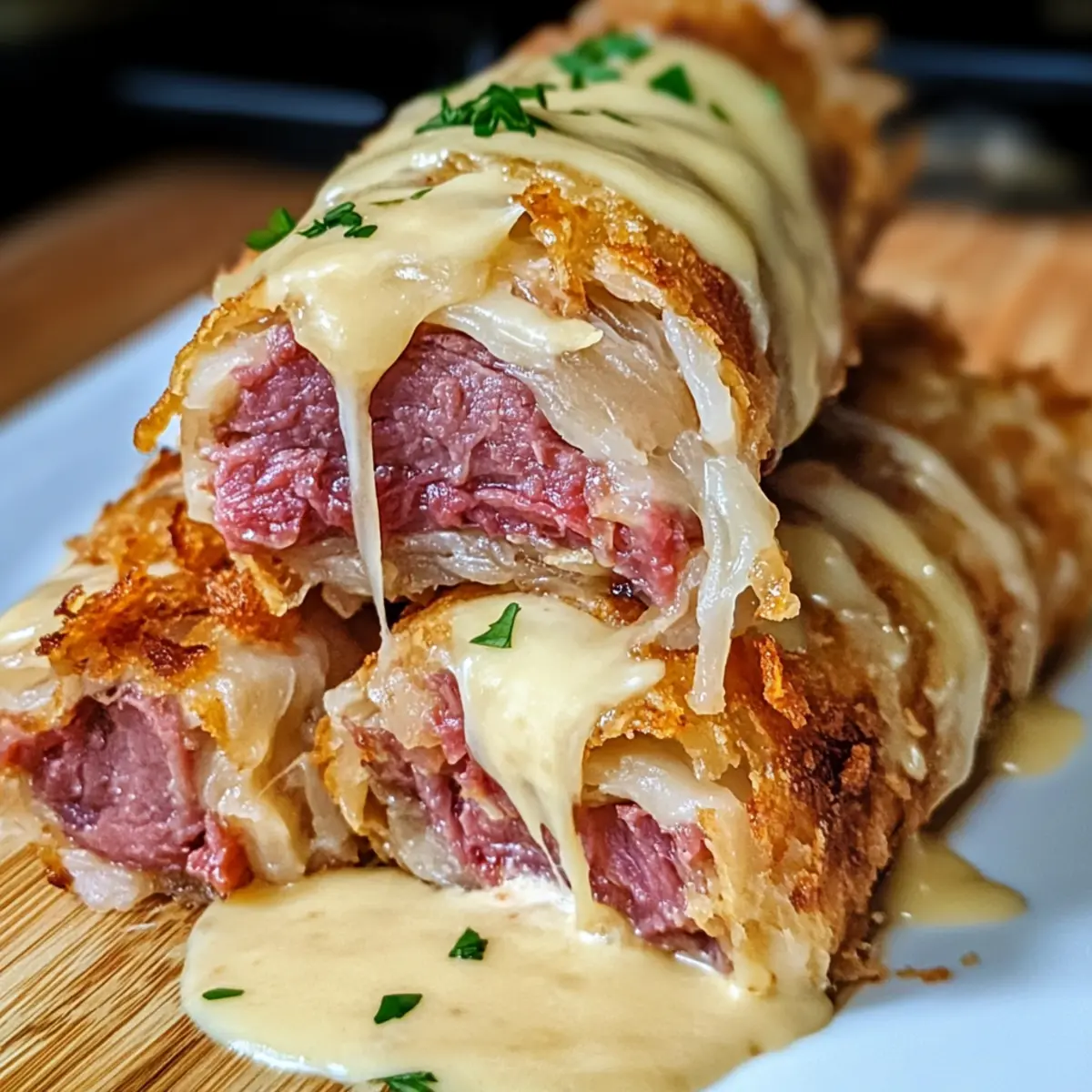 Keto Crispy Reuben Roll-Ups for Crunchy, Flavorful Bites
