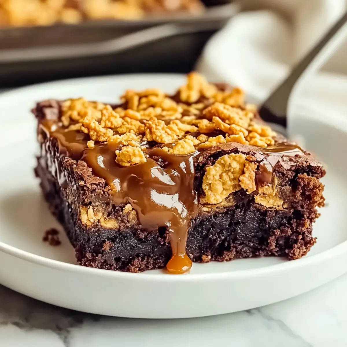 Quick Caramel Cornflake Brownies for Sweet Crunchy Bliss