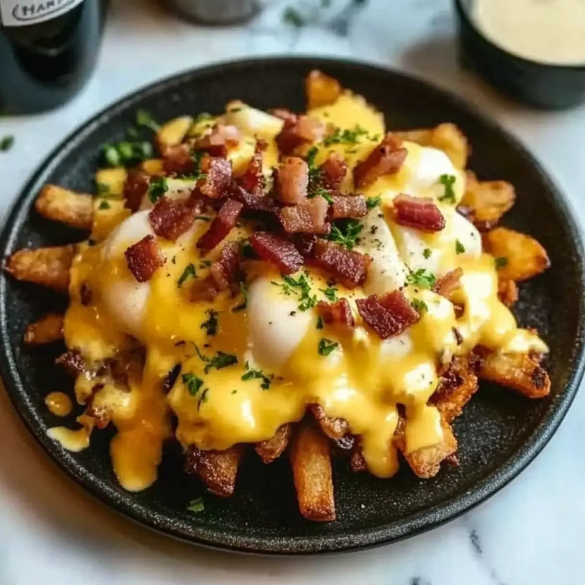 Irresistible Breakfast Poutine with Hollandaise Sauce Bliss