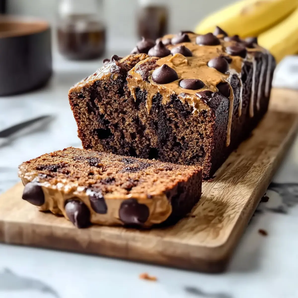 Indulge in Chocolate Peanut Butter Banana Bread Bliss