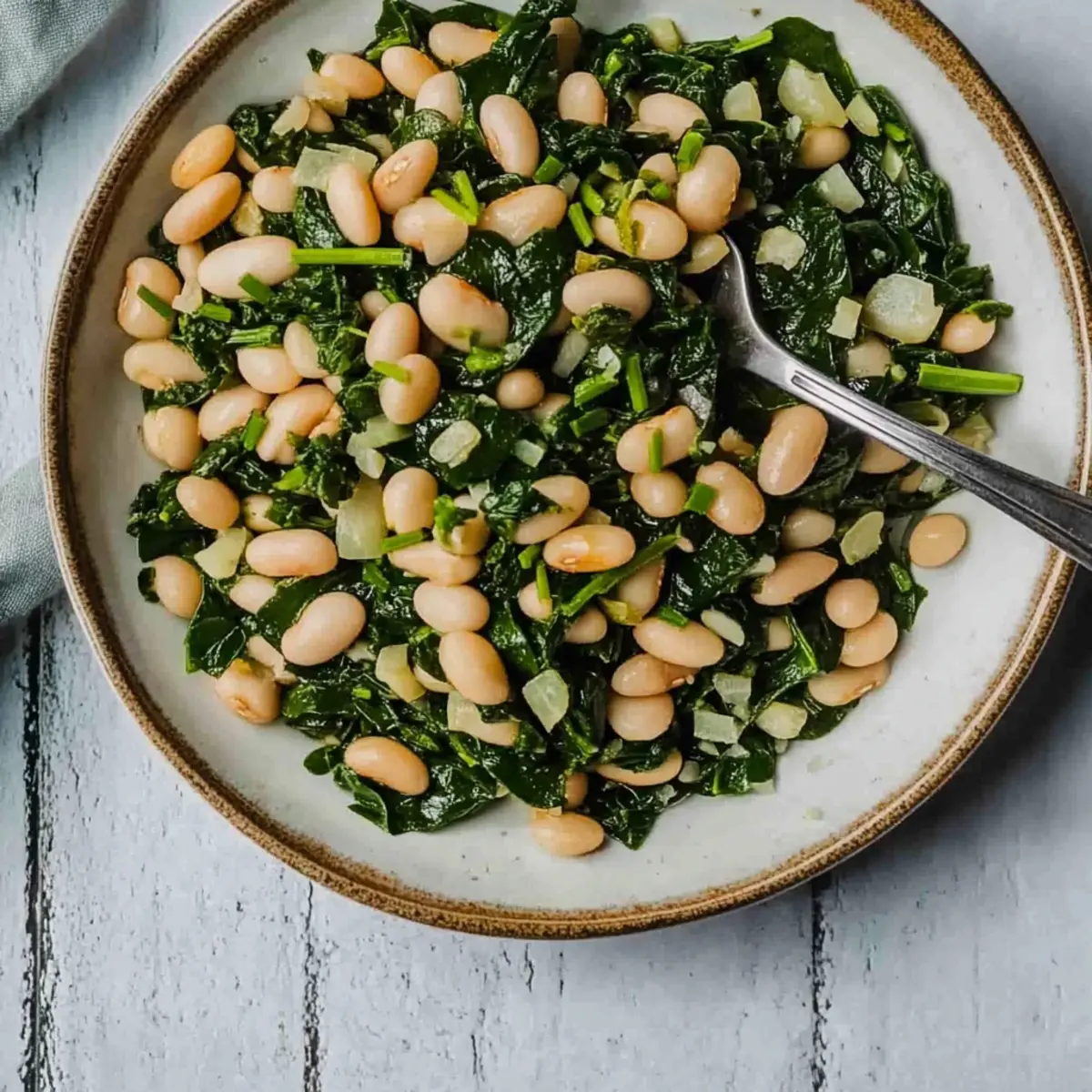 Sautéed Garlic Spinach and White Beans for Instant Flavor Boost