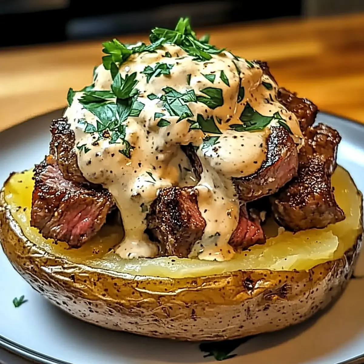 Loaded Steak Potatoes with Savory Cream Sauce Bliss