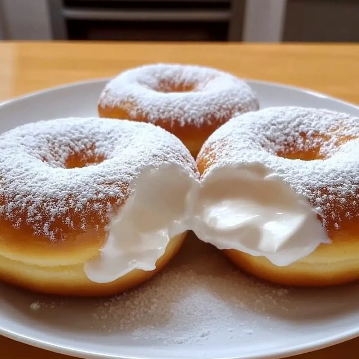 Fluffy Korean Milk Cream Donuts That Melt in Your Mouth
