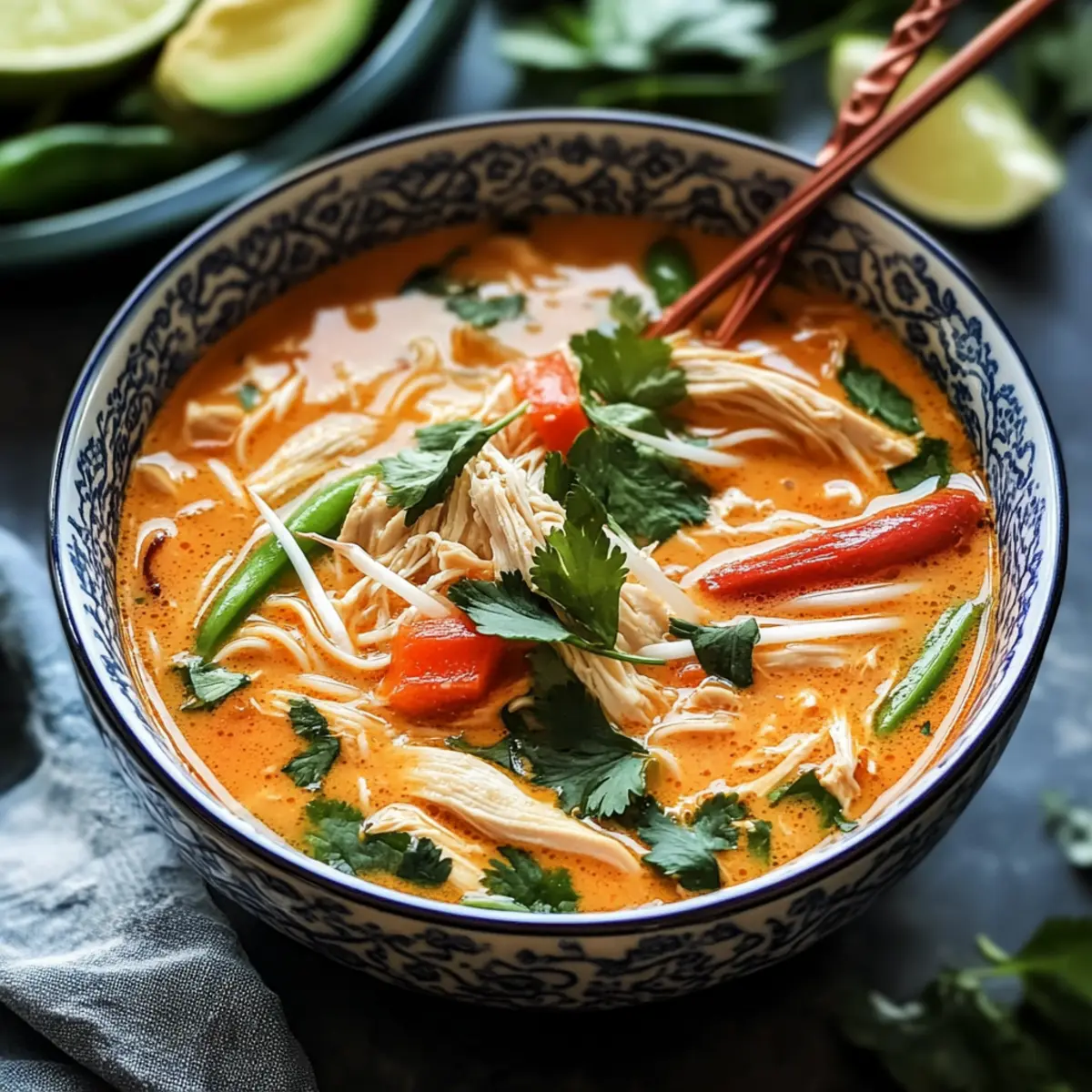 Slow Cooker Thai Chicken Noodle Soup for Cozy Nights