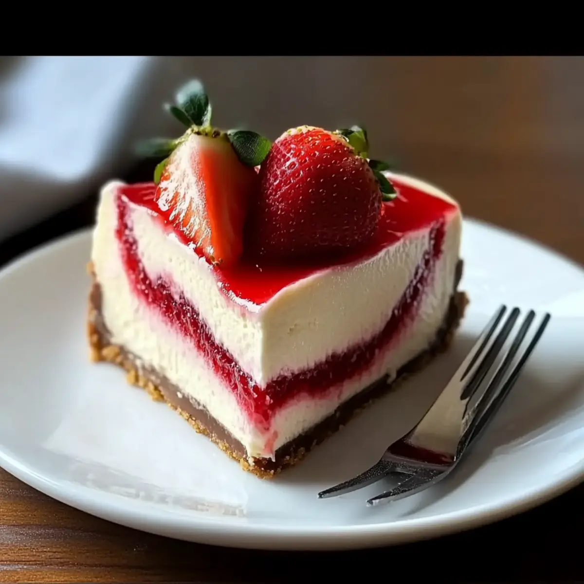 Creamy White Chocolate Strawberry Cheesecake Bliss at Home